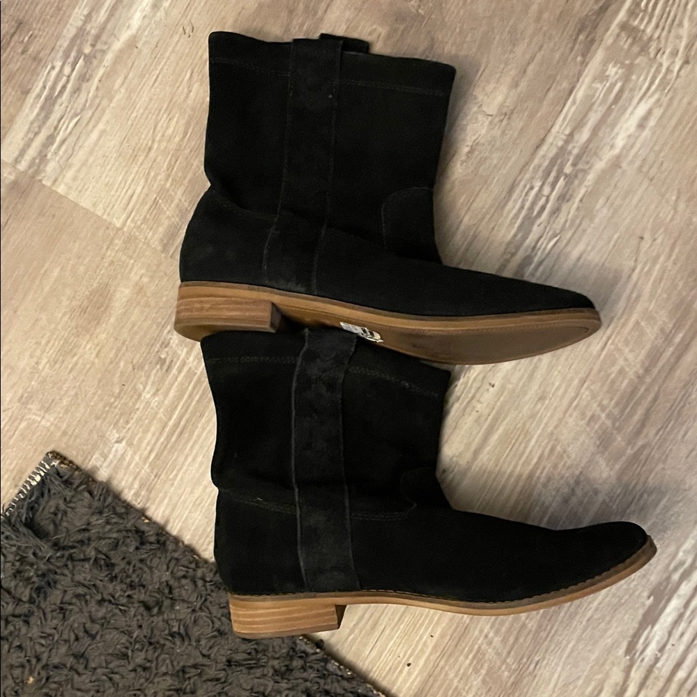 Toms Black Suede Ankle Boots